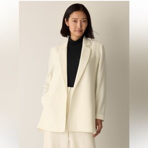 NWT Eileen Fisher  Stretch Wool Crepe Long Blazer